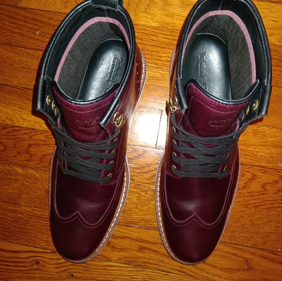 BURGUNDY MENS TIMBERLAND BOOT, SIZE 9 - Picture 5 of 9
